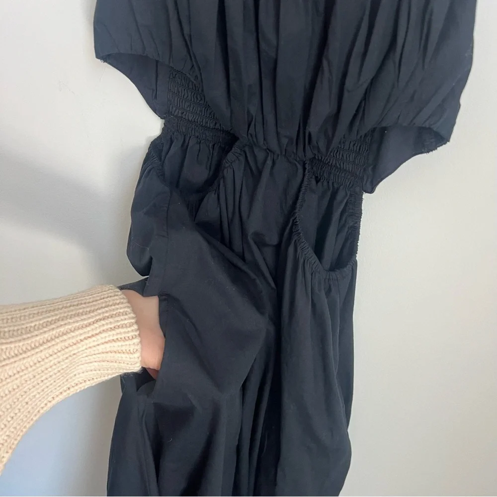 Abercrombie Bubble Top Cutout Black Maxi Dress Women's Medium
